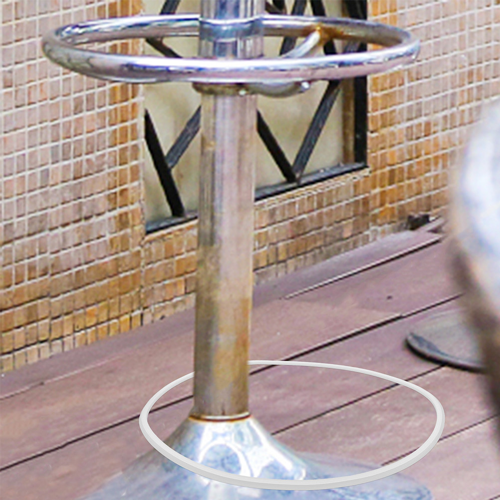 Home Bar Stools - White Rubber Base Ring Bar Stool