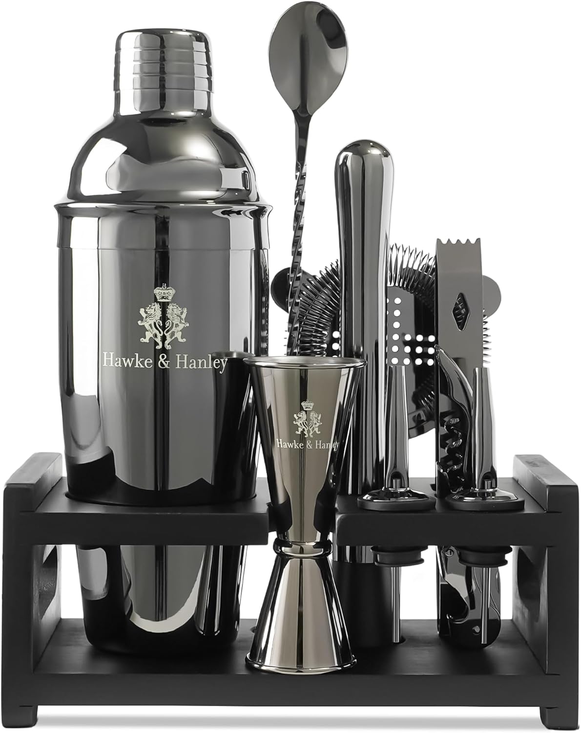 Cocktail Recipe Book - Cocktail Shaker Bar Set, 25 oz
