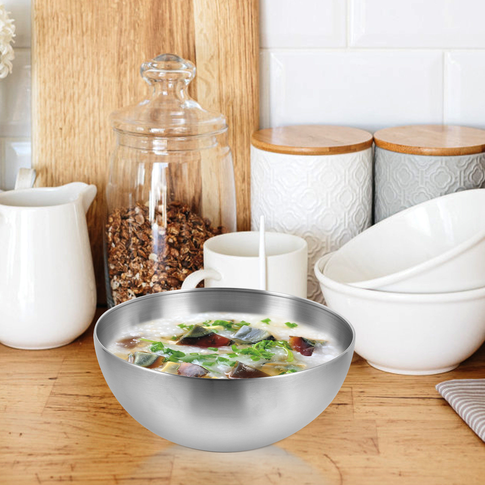 Home Bar Set - 4Pcs Stainless Steel Bowl Set Multi-Function