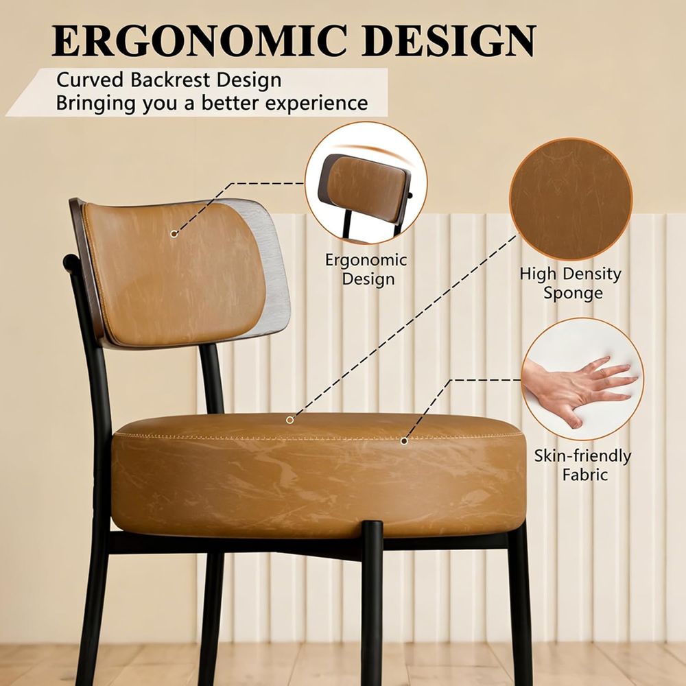 Brown Bar Stools Set o 3, Leat - Home Bar Stools review and price