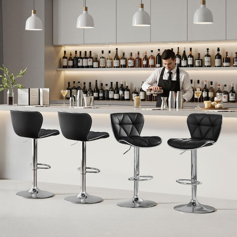 Set of 4 Adjustable Swivel Bar - Home Bar Stools review and price