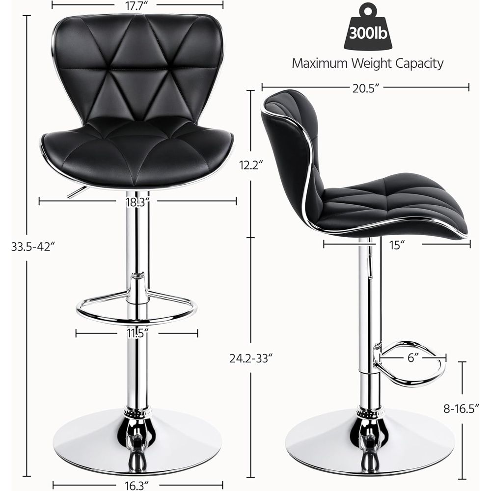 Set of 4 Adjustable Swivel Bar - Home Bar Stools review and price