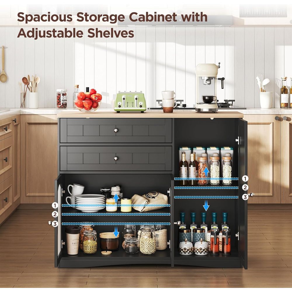 Adjustable Shelf Sideboard, 43 - Home Bar Shelf review and price