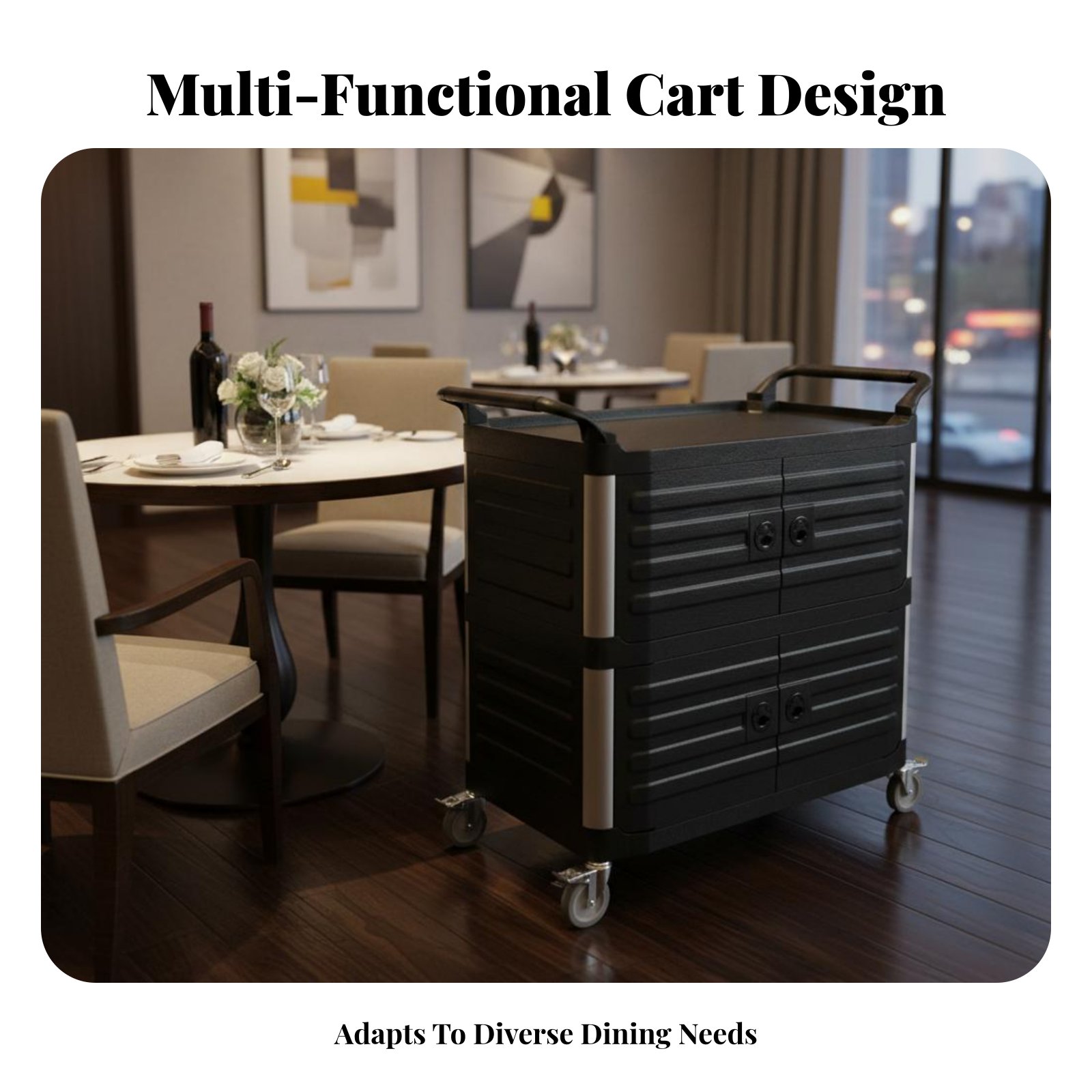 3-Tier utility Cart with caste - Home Bar Shelf review and price