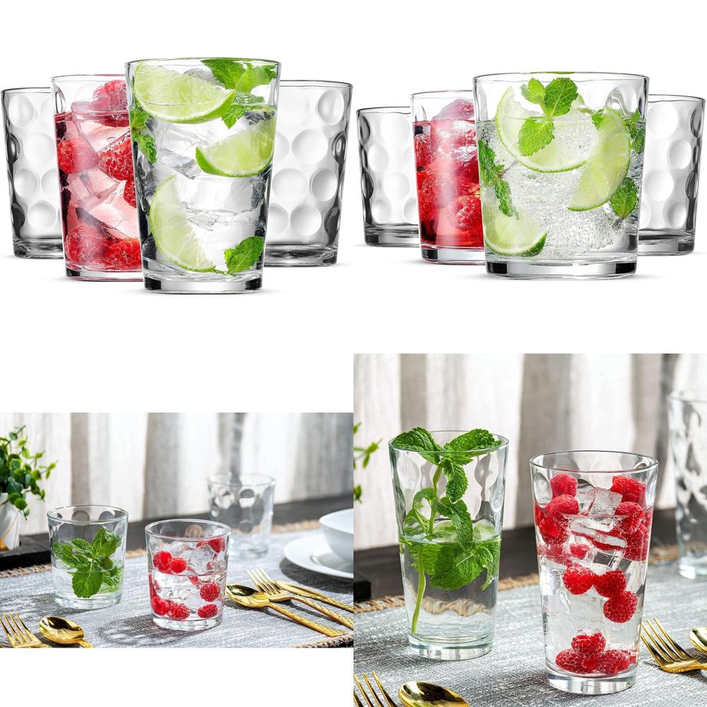 12-Piece Elegant Stackable Gla - Highball Glass Set review and price