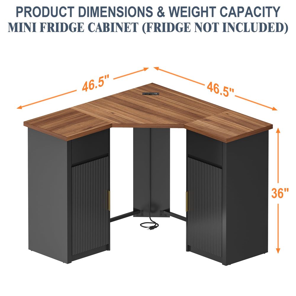 Corner Bar Cabinet with Fridge - Home Bar And Fridge review and price