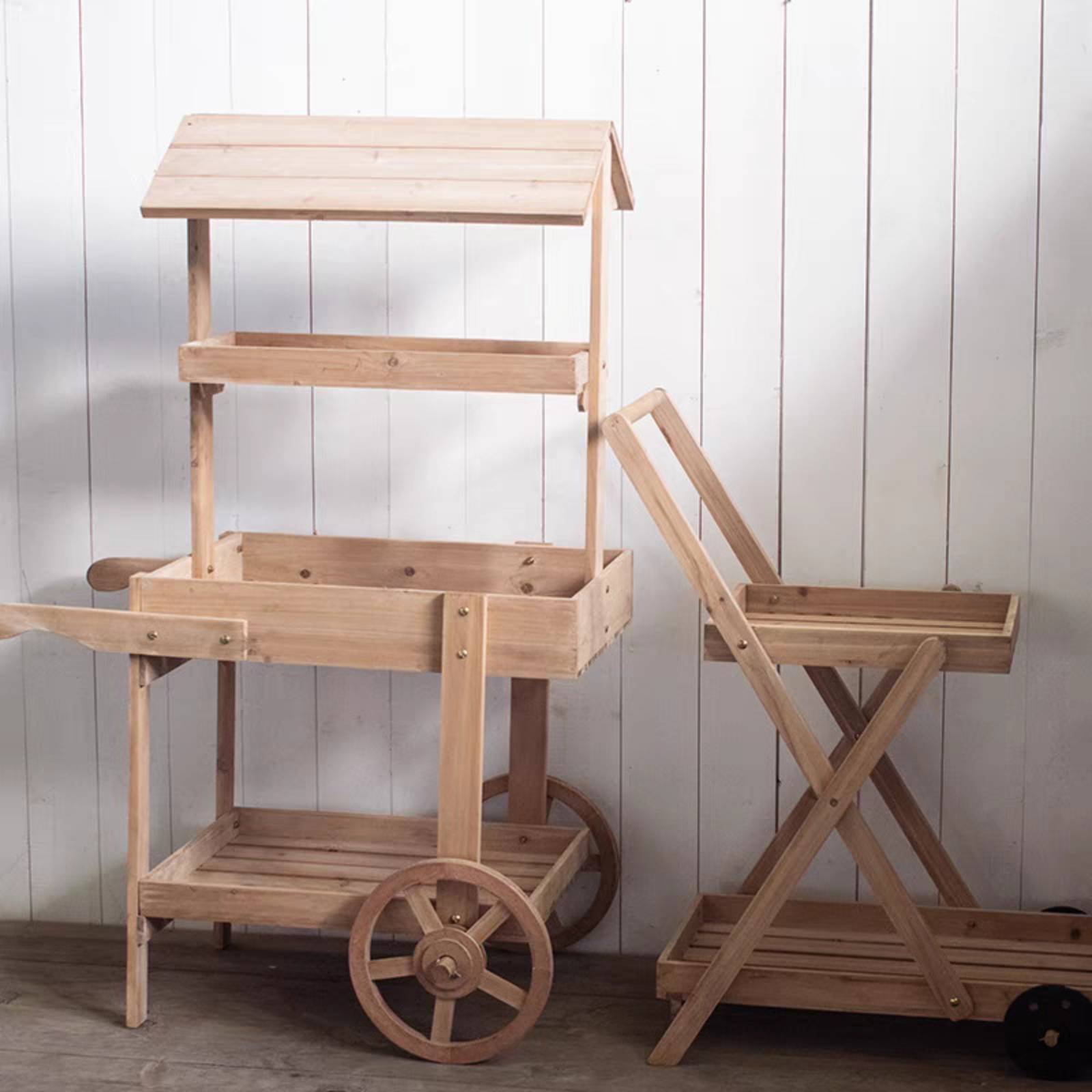 Rustic Display Trolley Wheeled - Home Bar Shelf review and price