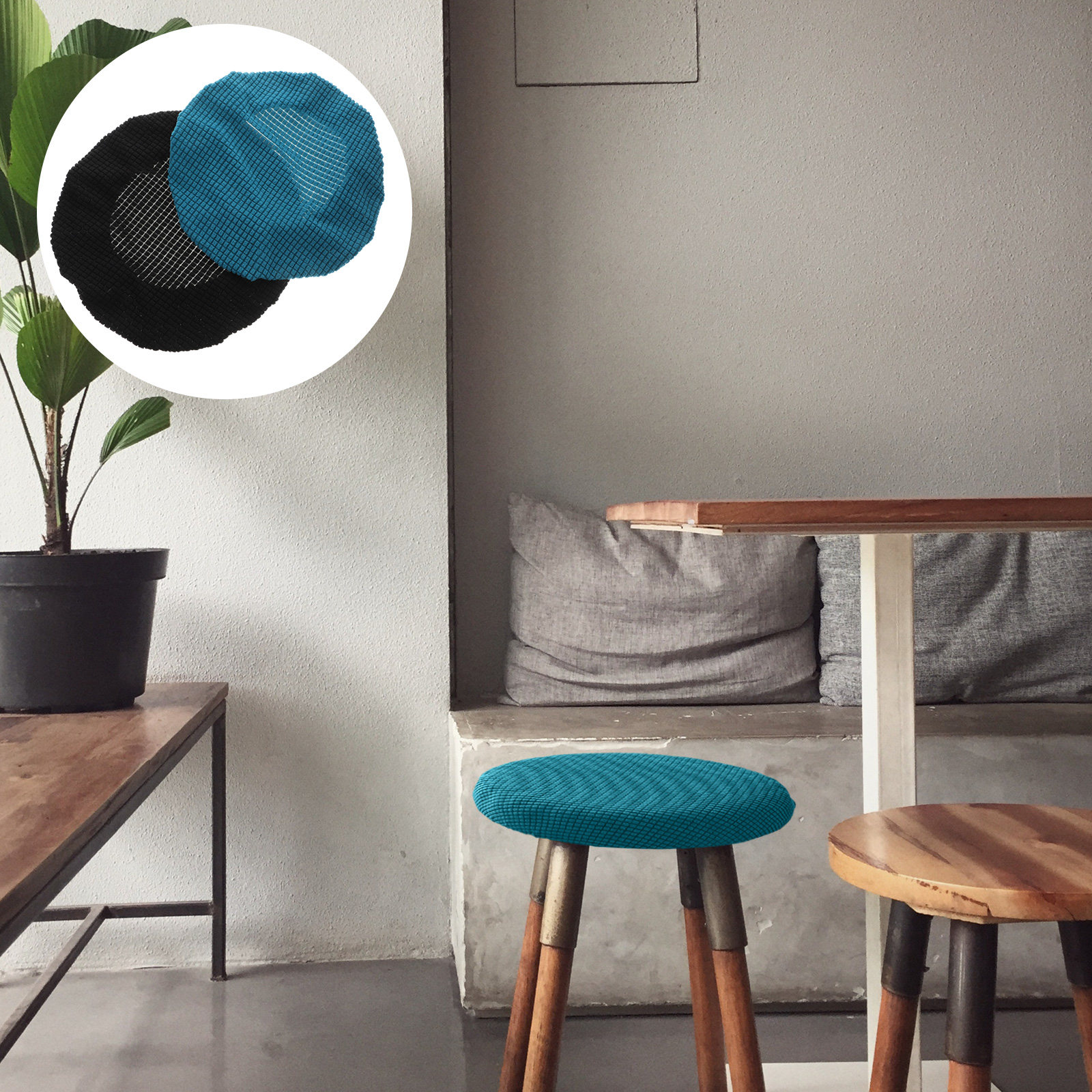 2Pcs Round Stool Covers Elasti - Home Bar Stools review and price