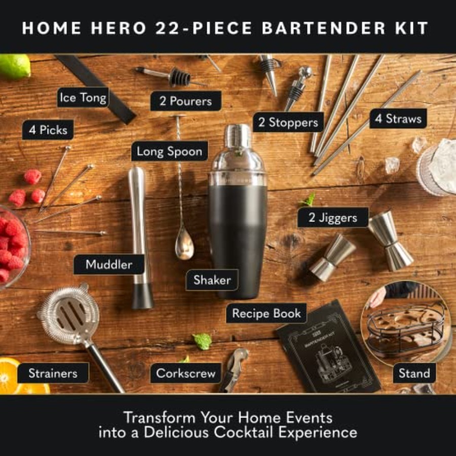 Bartender Kit - 22-Piece Cockt - Cocktail Recipe Book review and price