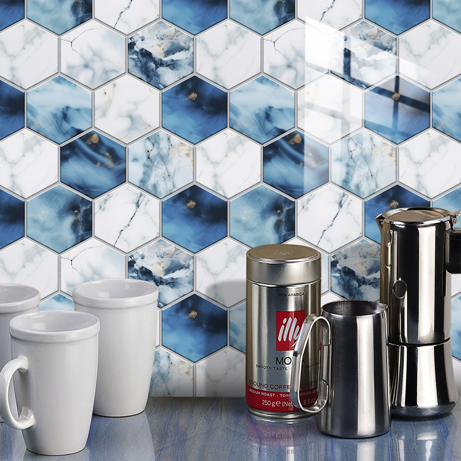 5 Styles Flat Hexagon Marble E - Home Bar Sink review and price