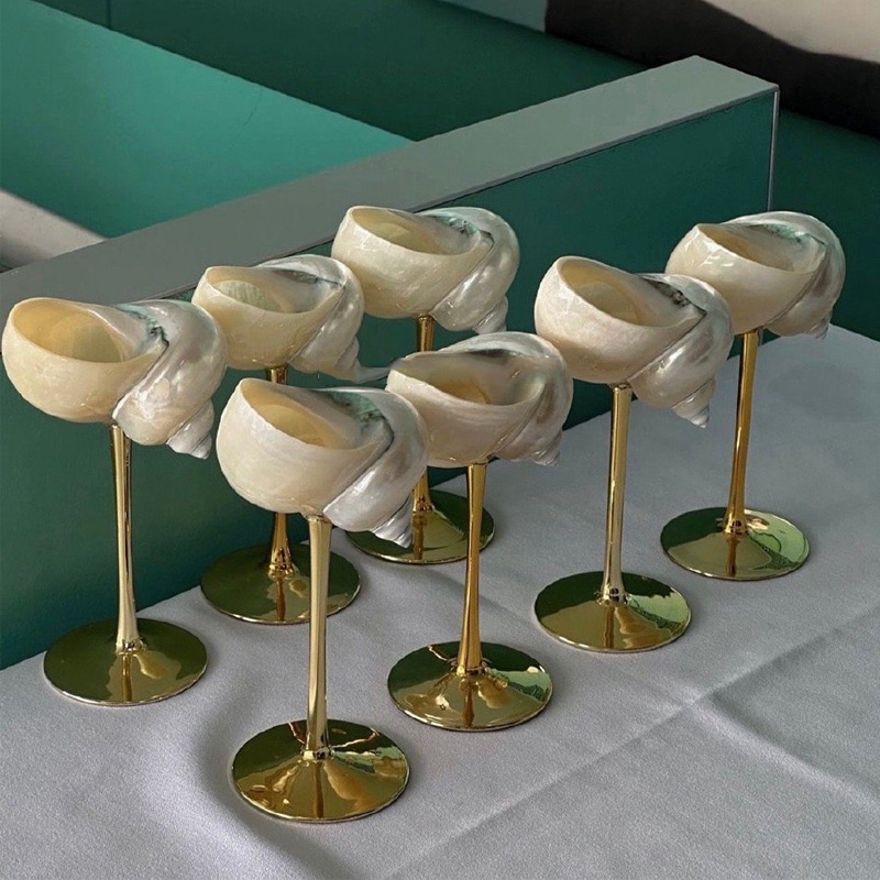 Natural Conch Wine Glass Bar a - Home Bar Shelf review and price