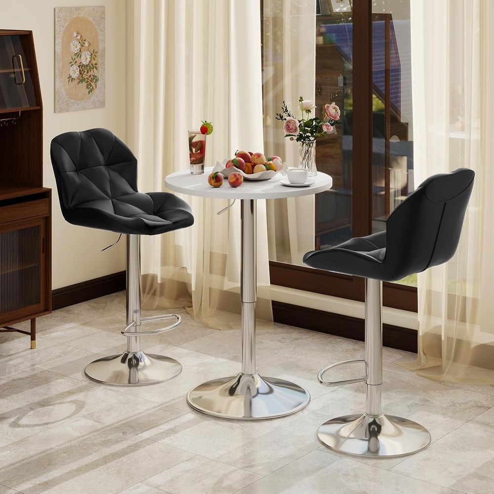 White Round Adjustable Height  - Home Bar Stools review and price