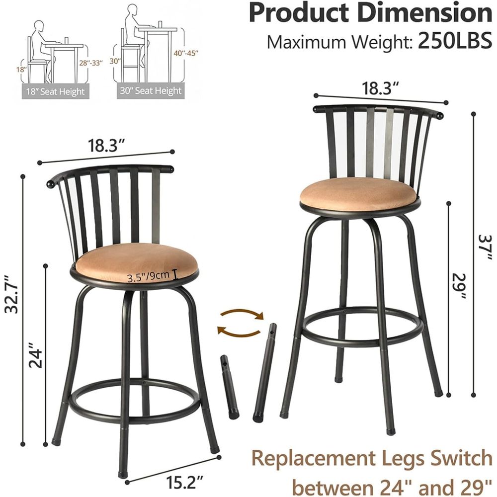 Dining Barstool with 360-Degre - Home Bar Stools review and price