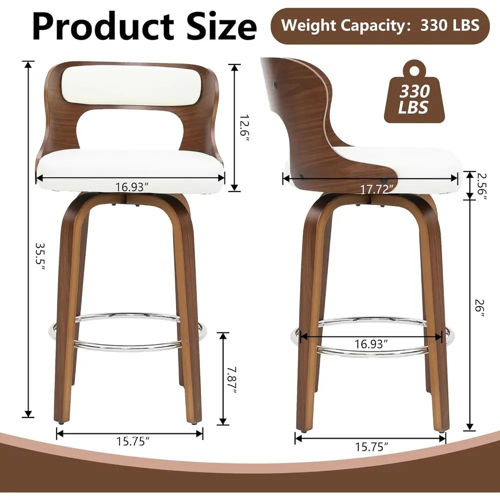 Set of 4 White 26 Counter Heig - Home Bar Stools review and price