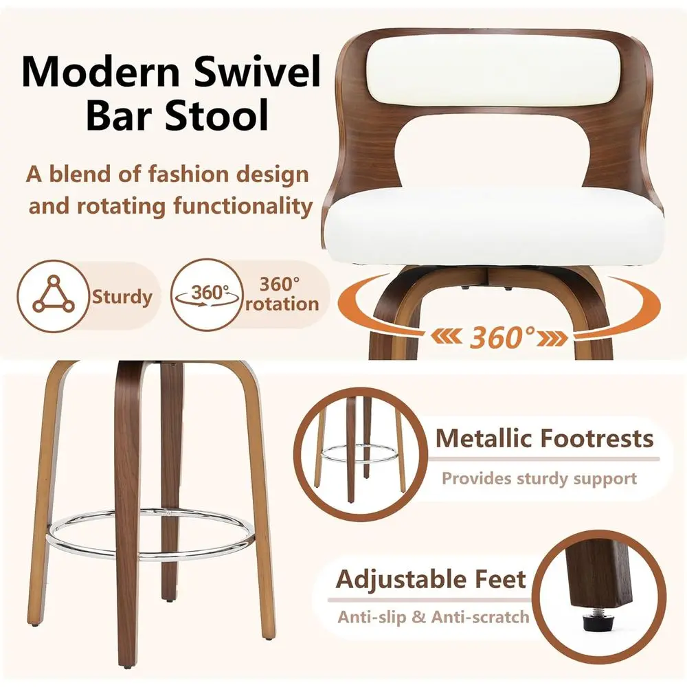 Set of 4 White 26 Counter Heig - Home Bar Stools review and price