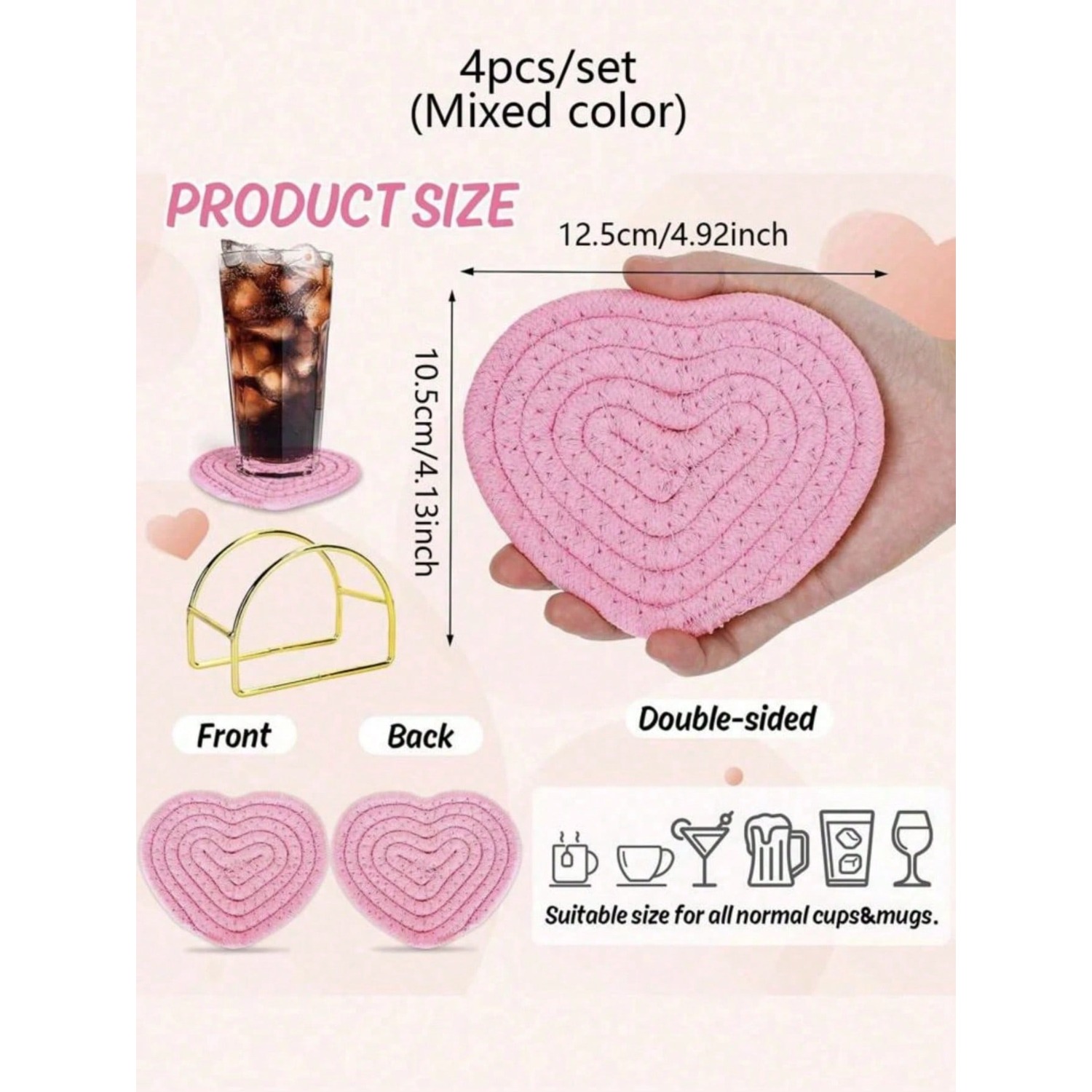 4pcs Valentine's Day Heart Sha - Home Bar Shelf review and price