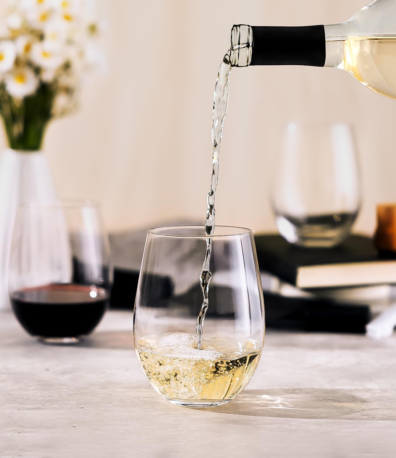 Stemless Wine Glasses Set of 4 - Home Bar Set review and price