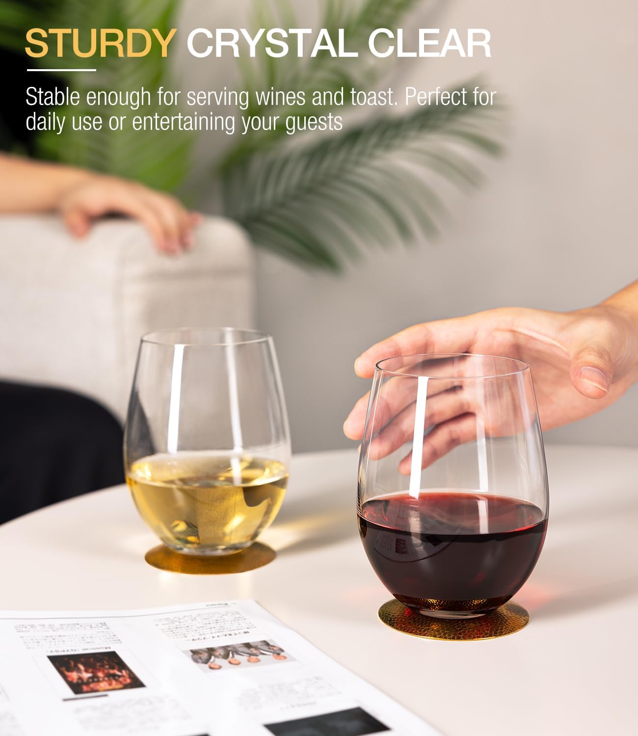 Stemless Wine Glasses Set of 4 - Home Bar Set review and price