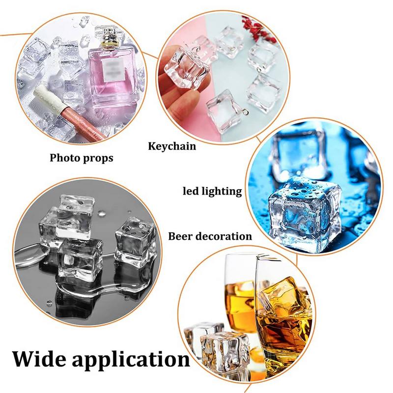 50PCS 3D Acrylic Fake Ice Cube - Ice Mold Sphere review and price