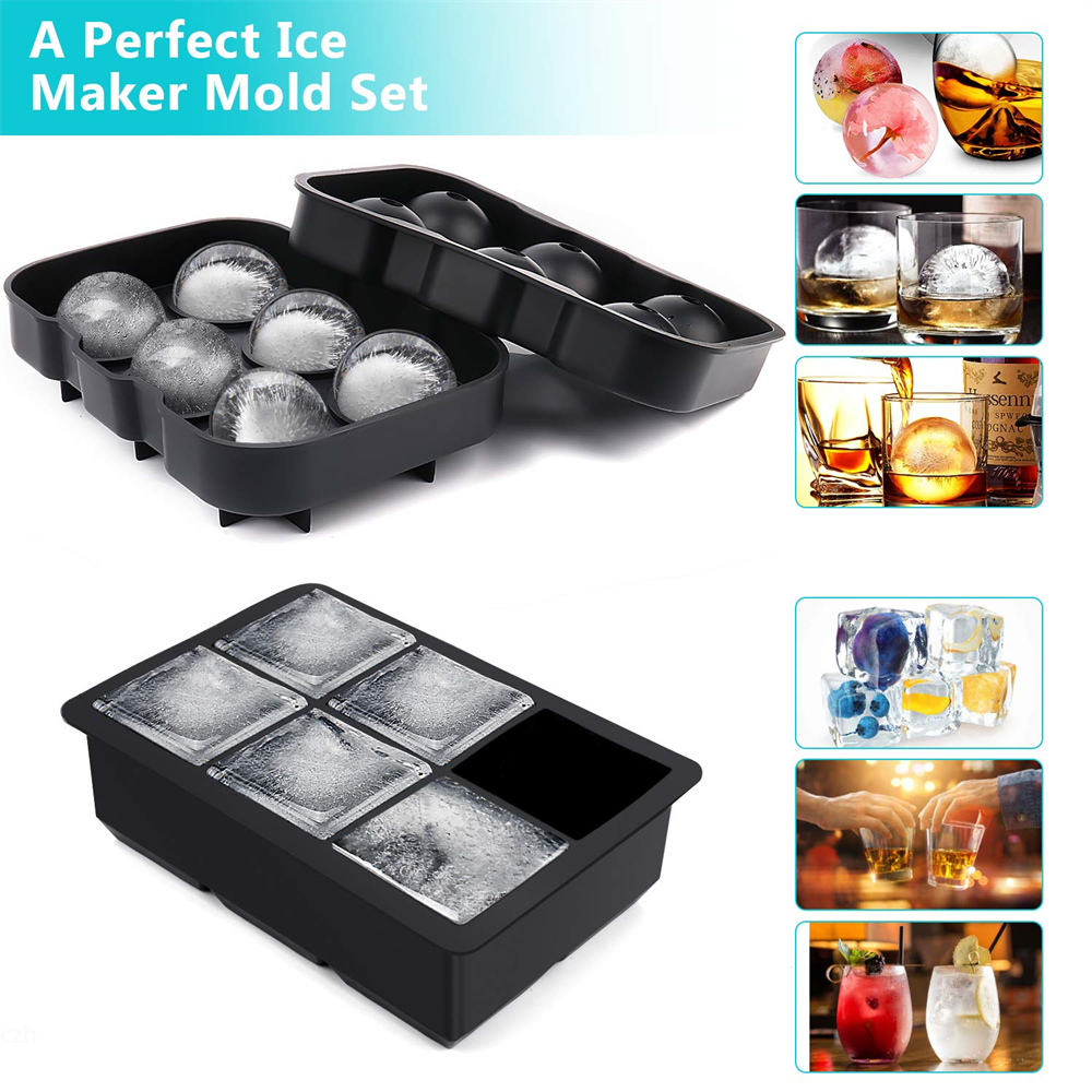 6 Grid Round Square Ice Cube B - Ice Mold Sphere review and price