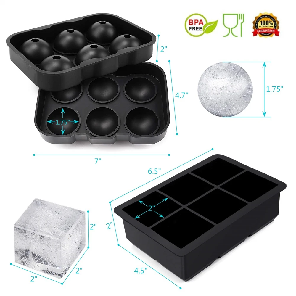 6 Grid Round Square Ice Cube B - Ice Mold Sphere review and price