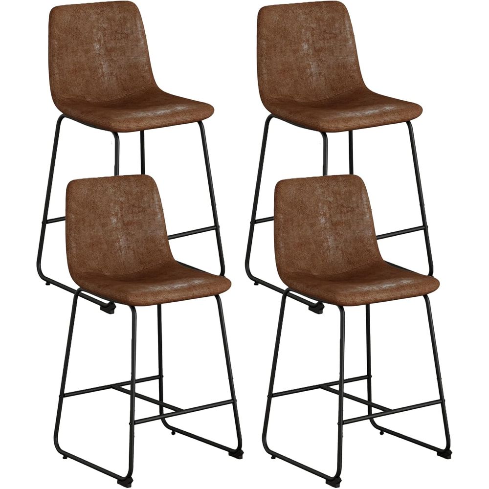 Set of 4 Suede Counter Height  - Home Bar Stools review and price