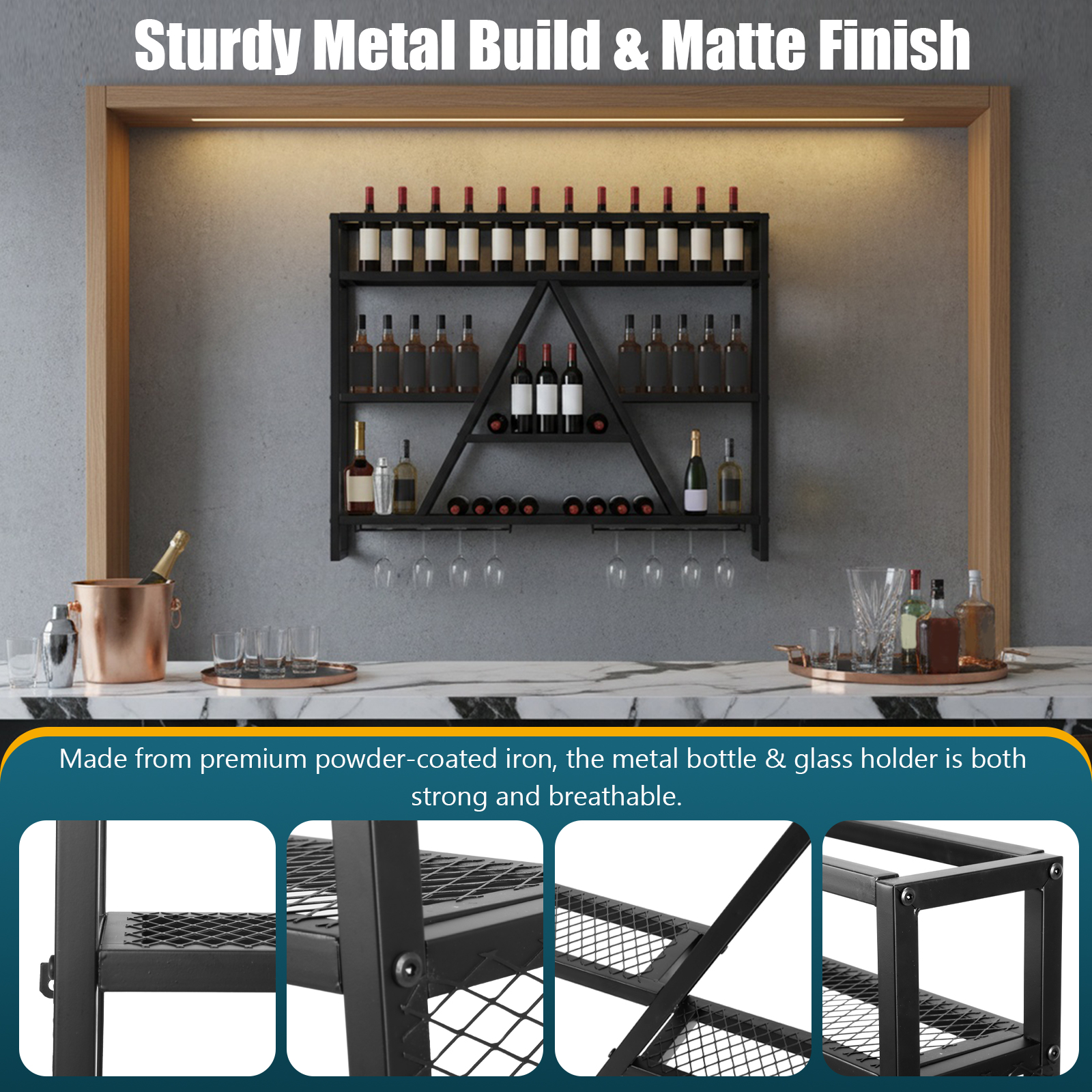 Bar Liquor Bottle Display Shel - Home Bar Shelf review and price