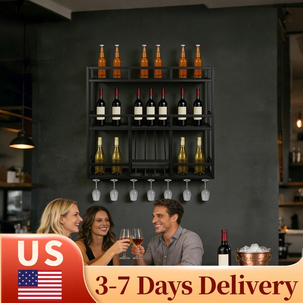 3 Tiers Bar Liquor Bottle Disp - Home Bar Shelf review and price