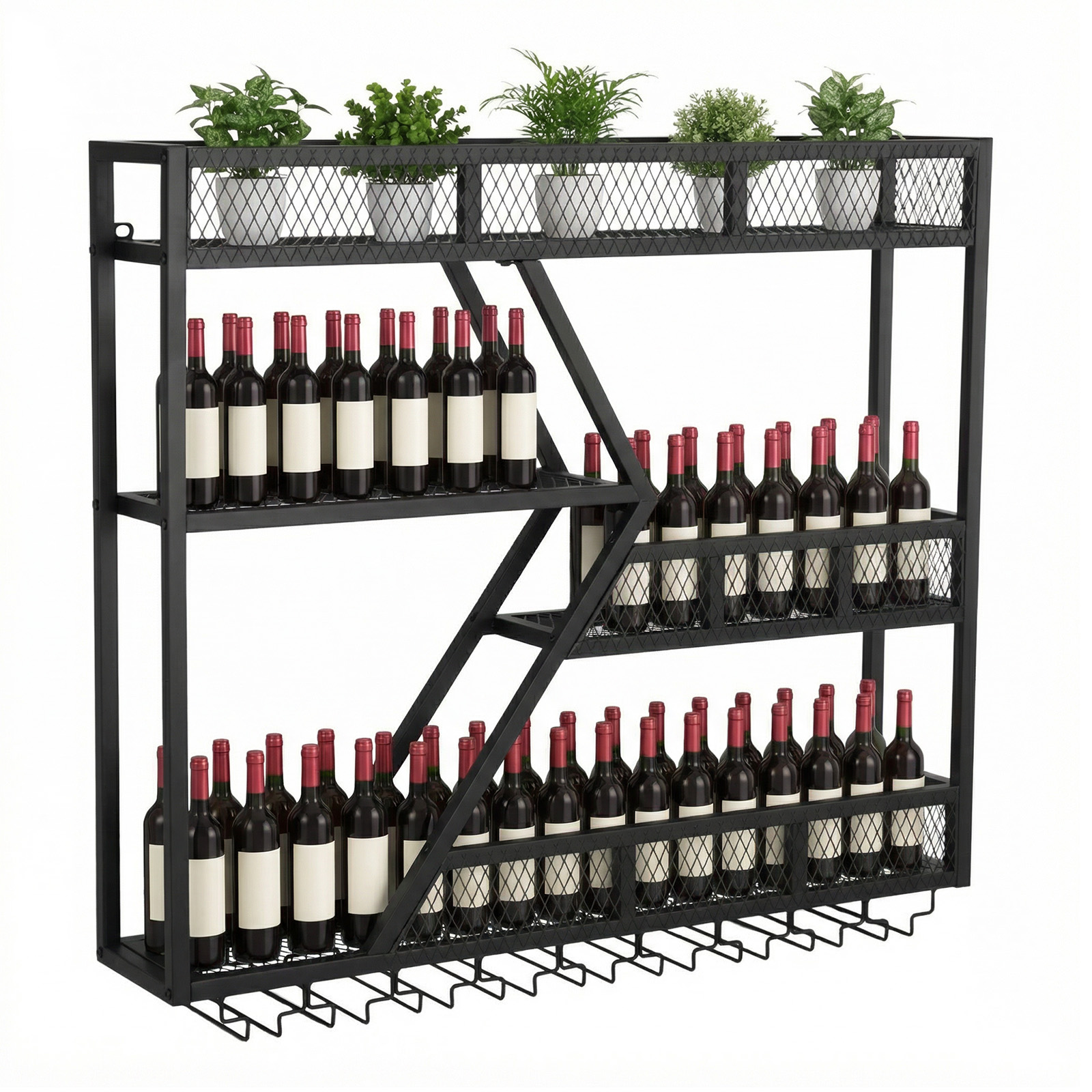 39in 3-Tiers Floating Bar Shel - Home Bar Shelf review and price