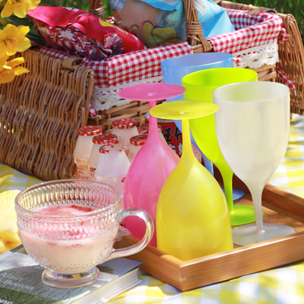 6Pcs Colorful Plastic Goblet S - Home Bar Set review and price