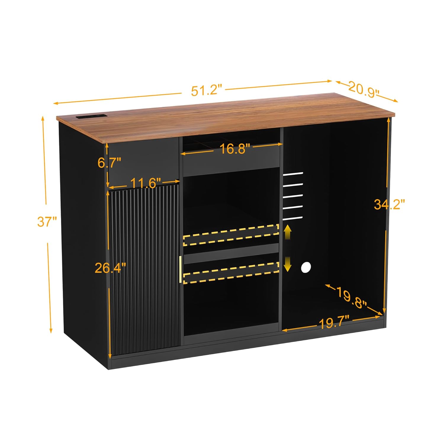 Snack Bar Cabinet with Fridge  - Home Bar And Fridge review and price