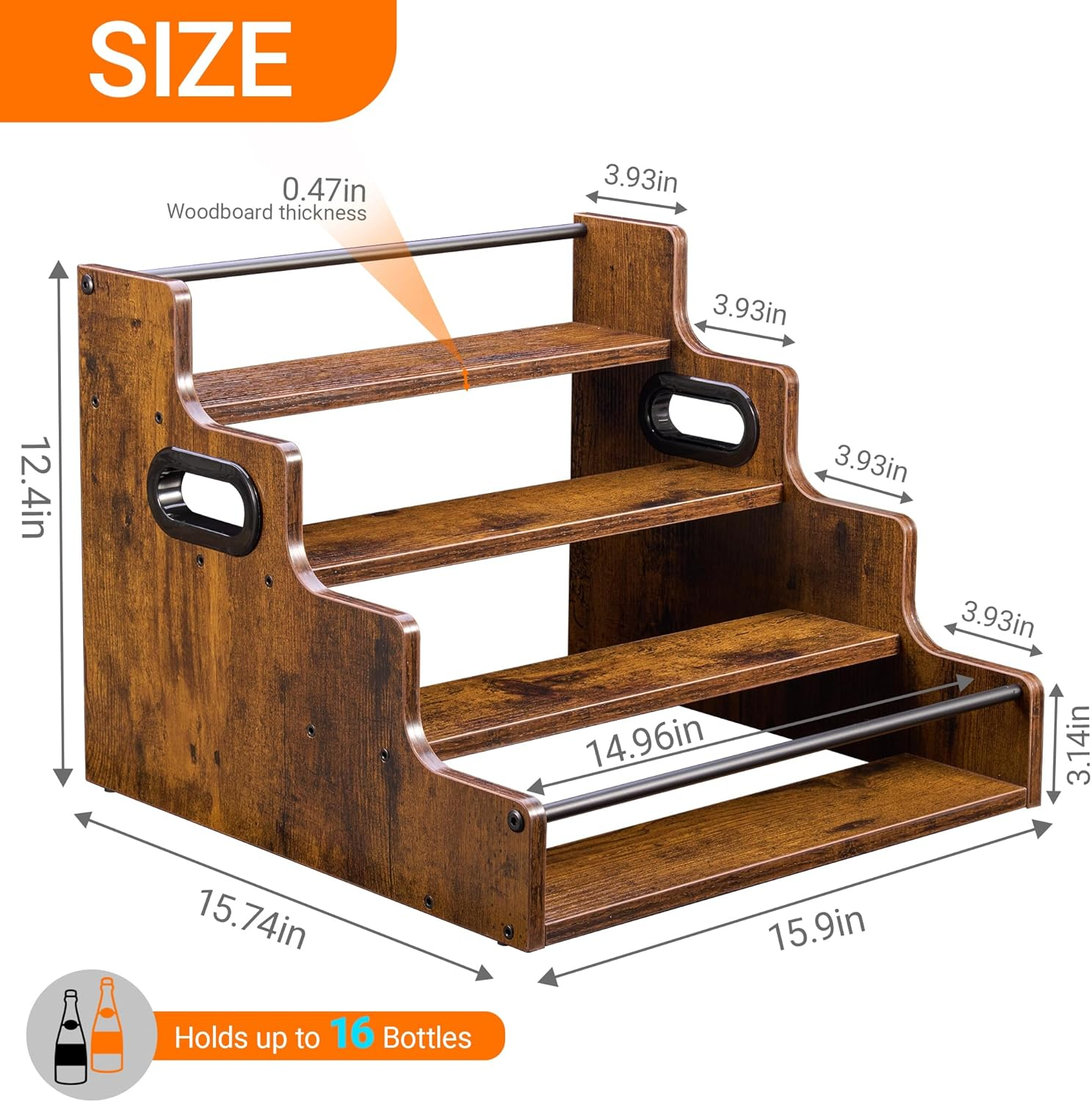 Liquor Bottle Display Shelf, C - Home Bar Shelf review and price