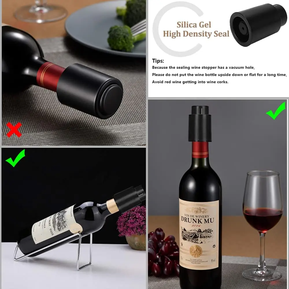 Vacuum Wine Bottle Cap Stopper - Wine Preservation Pump review and price