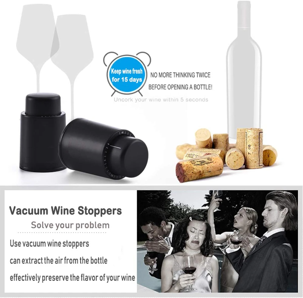 Vacuum Wine Bottle Cap Stopper - Wine Preservation Pump review and price