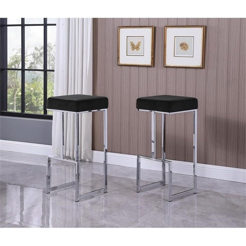 Modern Velvet-Upholstered Bar  - Home Bar Stools review and price