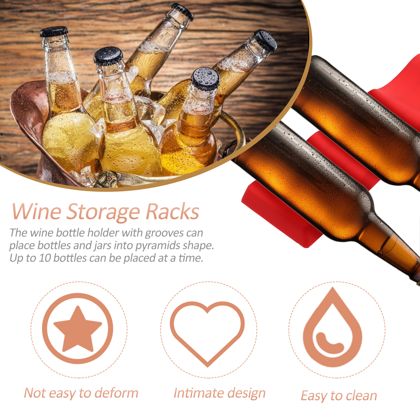 Bottle Stacker Rack Silicone F - Home Bar And Fridge review and price