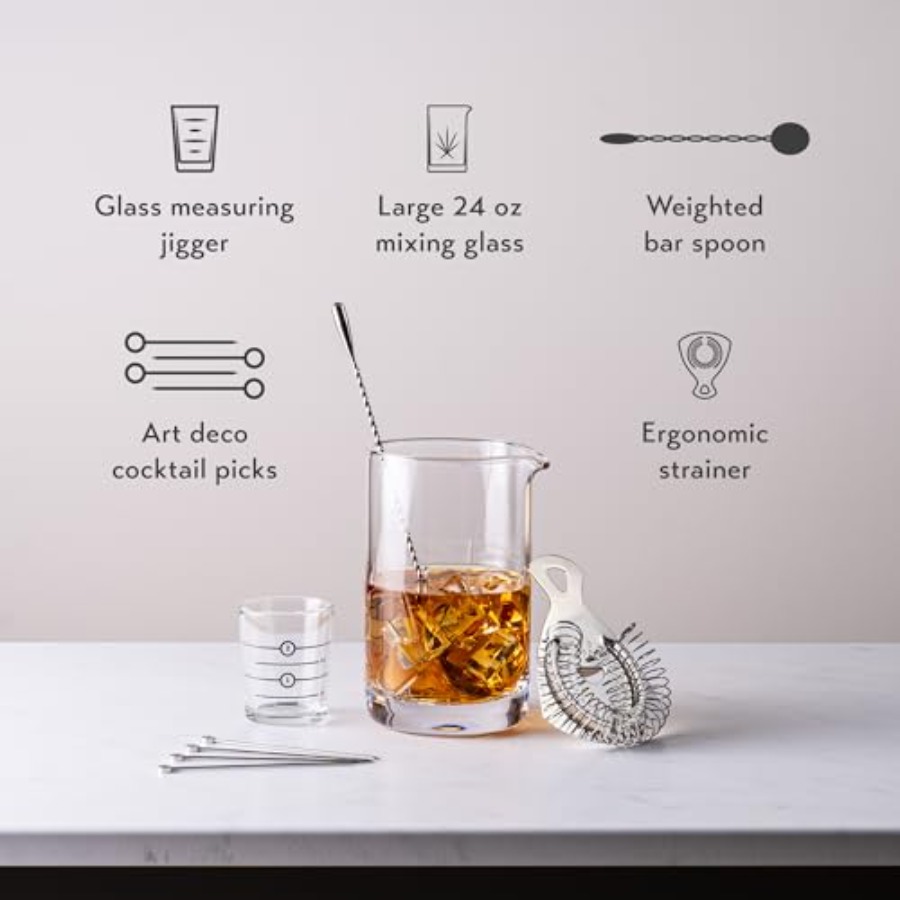Cocktail Mixing Glass, Old Fas - Home Bar Set review and price